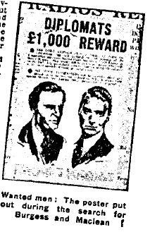 Guy Burgess and Donald Maclean, paired archival portraits reproduced in a declassified FBI file
