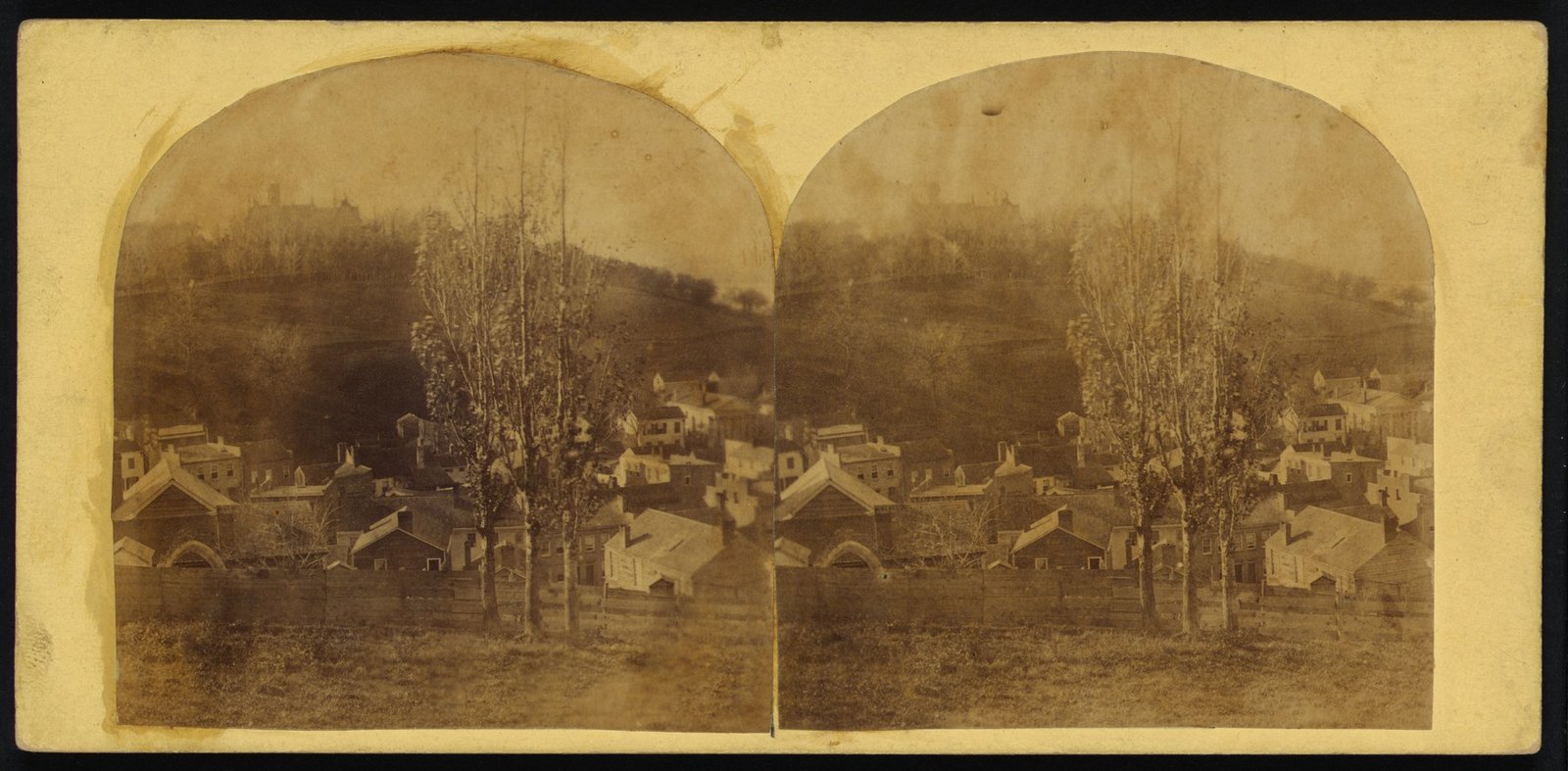 Mid-nineteenth-century stereoscopic view of Troy, New York