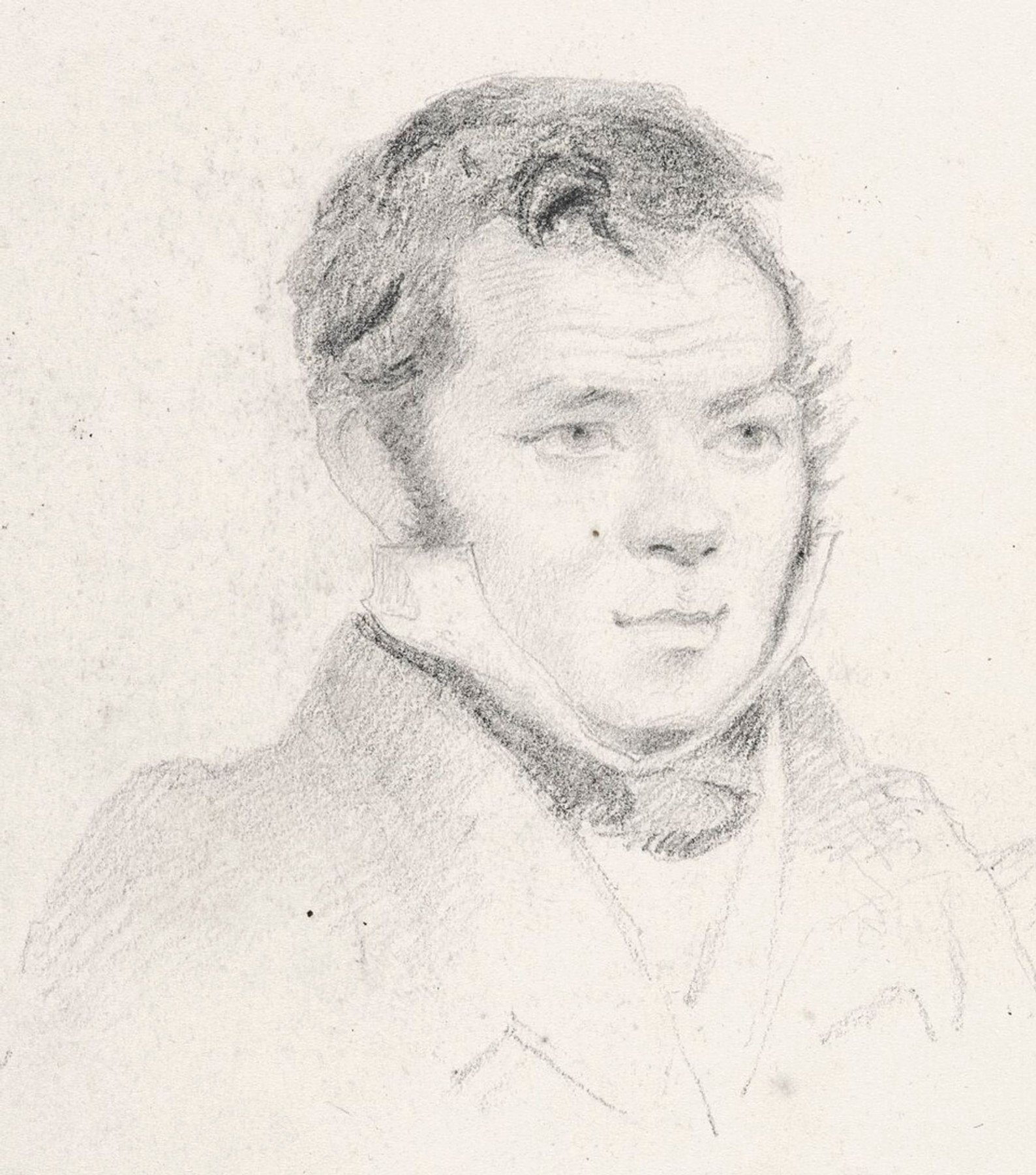 Pencil portrait of Matthew Brady, drawn by Thomas Bock in Tasmania around 1826.