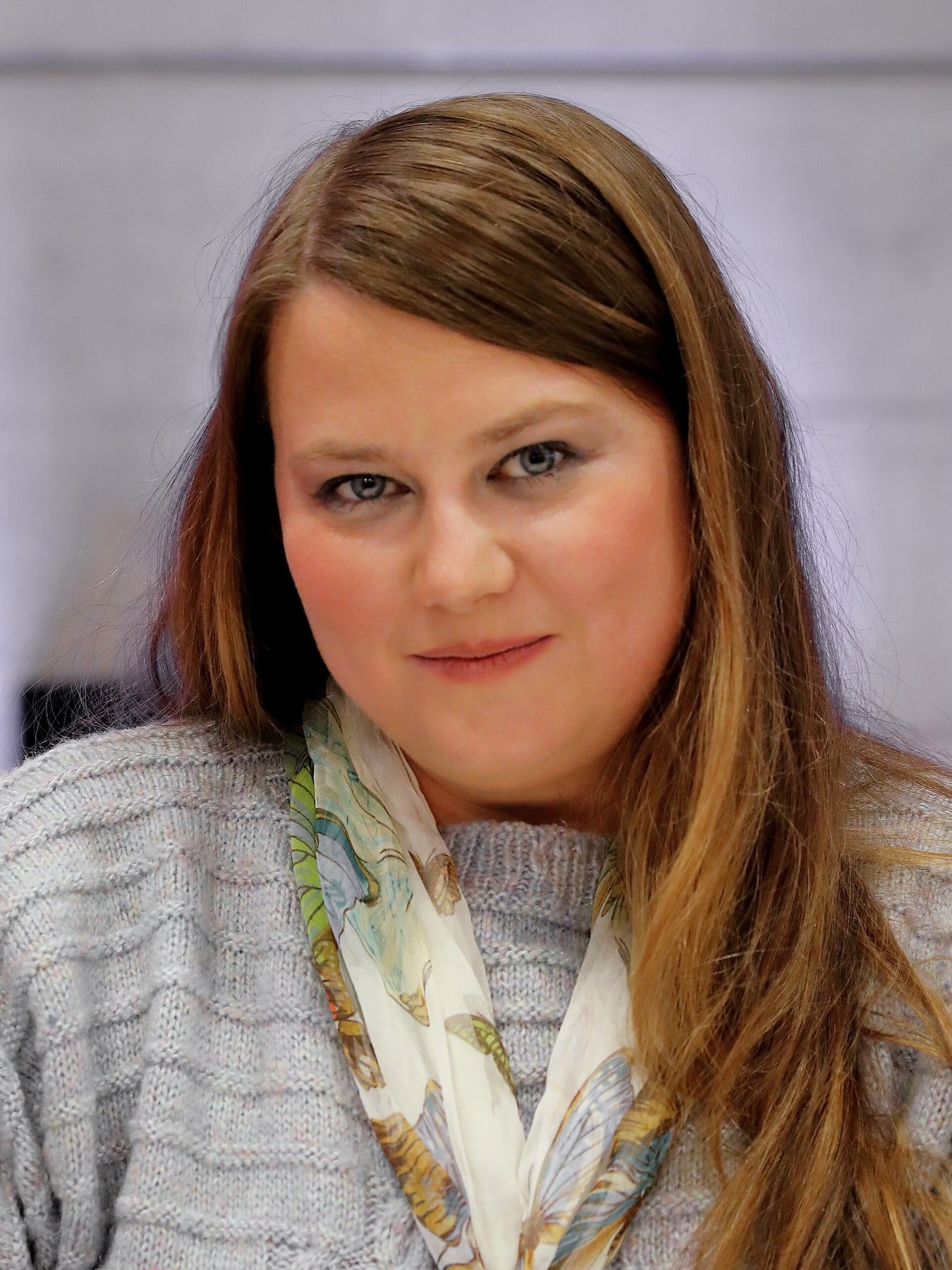 Natascha Kampusch speaking at the Vienna Book Fair in November 2019.