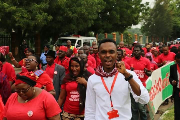Campaigners calling for the rescue of the abducted Chibok schoolgirls in 2015.