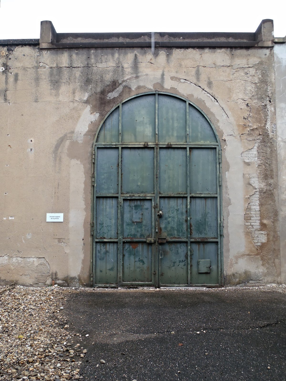 Original entrance/portal of Montluc Prison in modern condition
