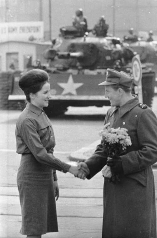 Checkpoint Charlie during the Berlin crisis era