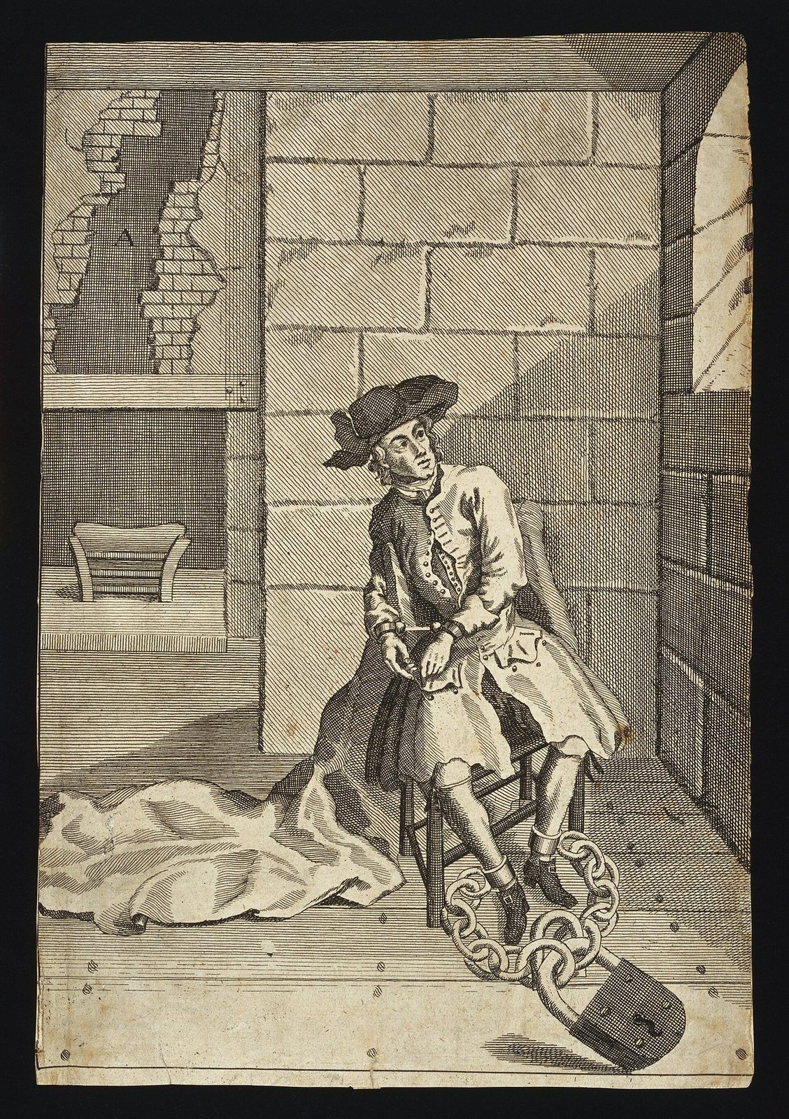 Early eighteenth-century image of Jack Sheppard at a prison window.