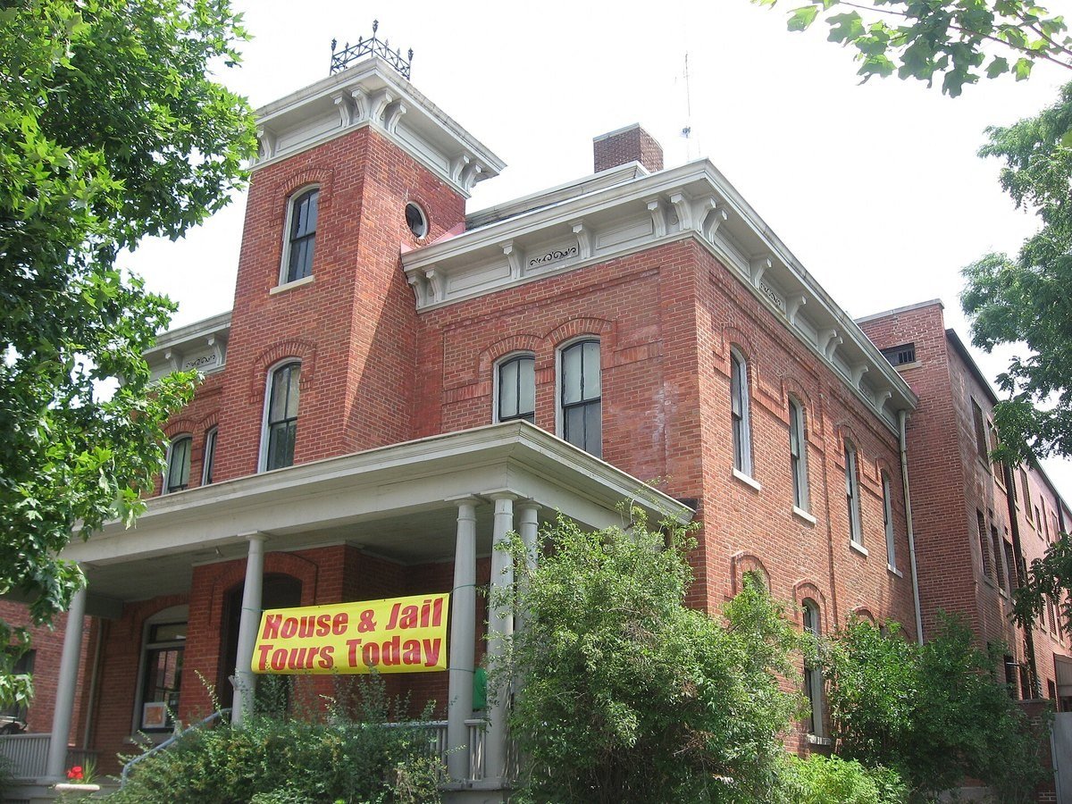Front and south side of the historic Lake County Sheriff’s House and Jail in Crown Point, Indiana.