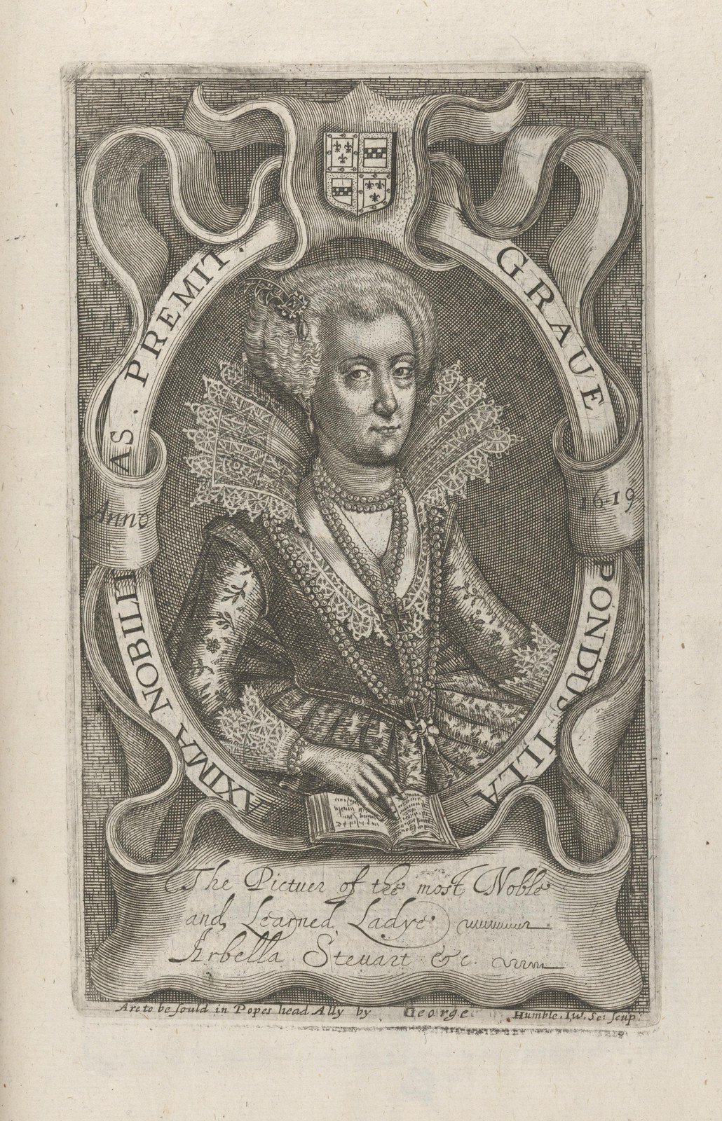 Lady Arabella Stuart (Stewart), posthumous engraved portrait