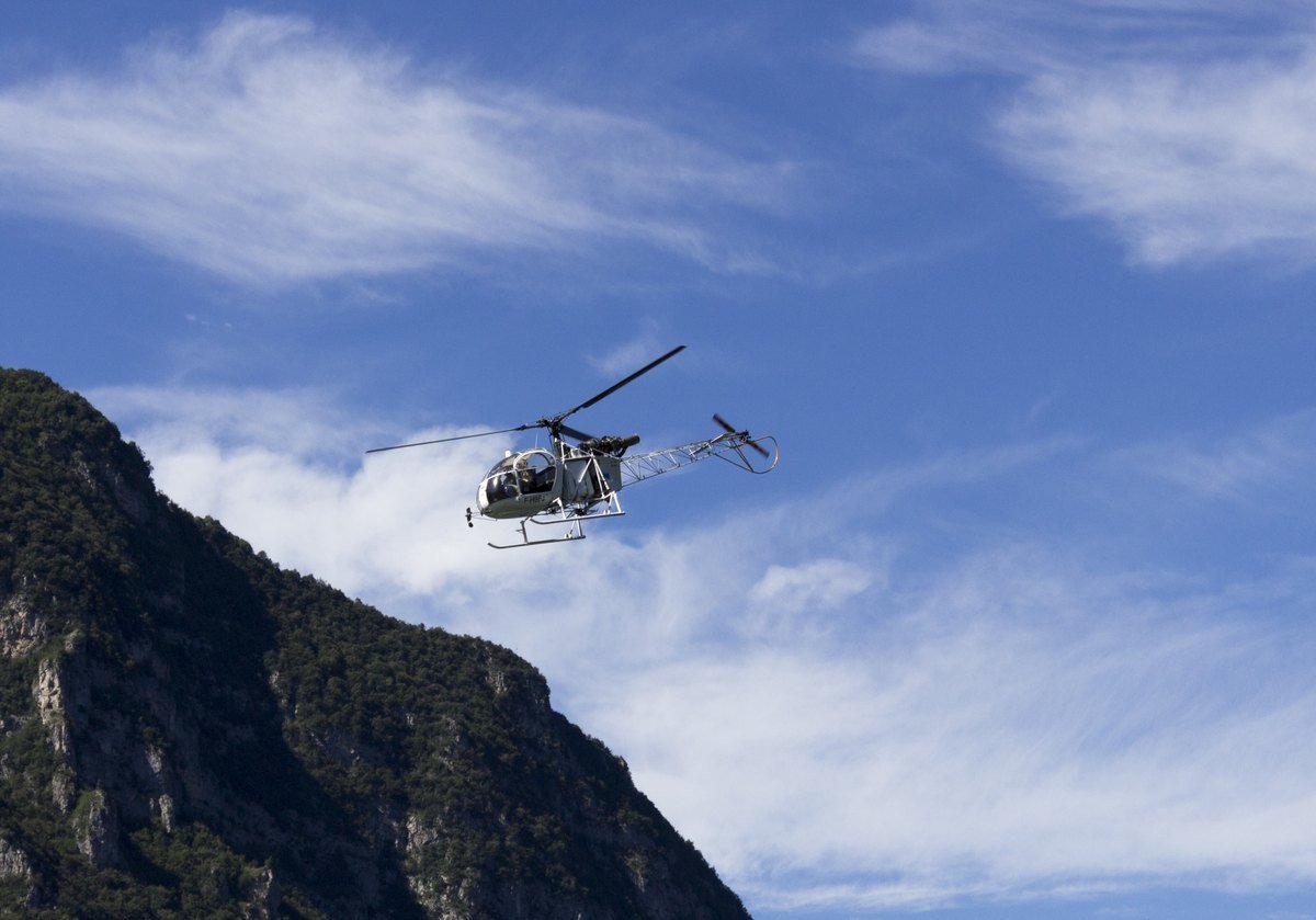 Aérospatiale SA 313/SA 318 Alouette II family helicopter in flight