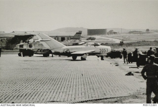 No Kum-sok's MiG-15 shortly after landing at Kimpo